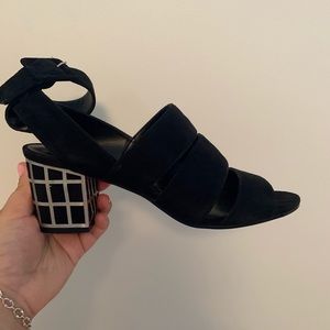 Brian Atwood Suede Block Heel